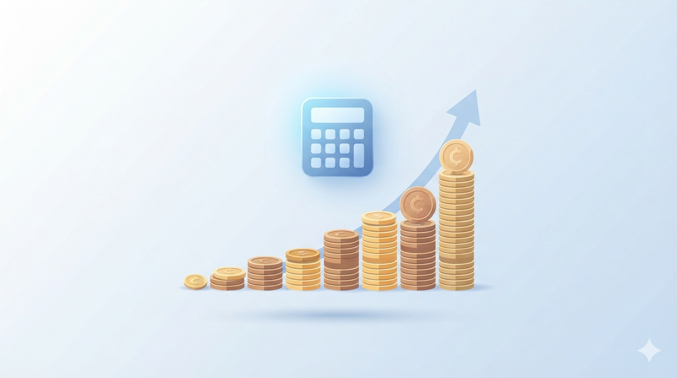 compound interest calculate karna - growth chart illustration