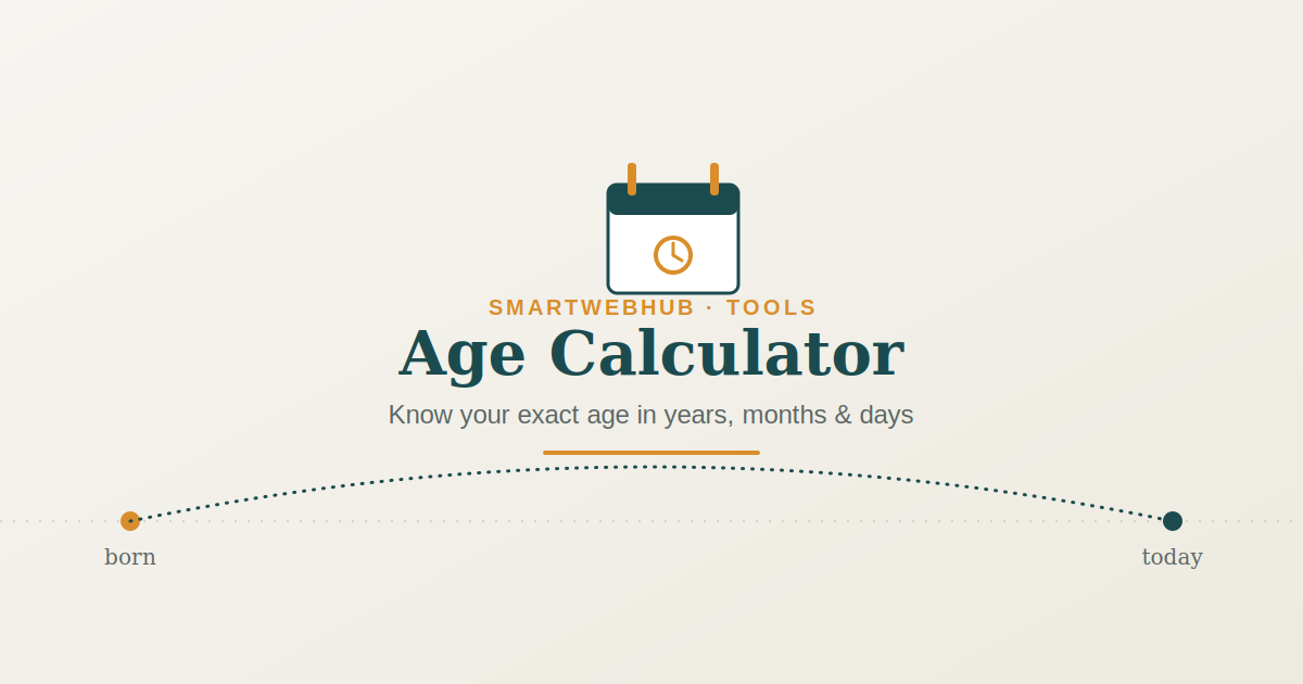 exact age calculator showing age in years months and days